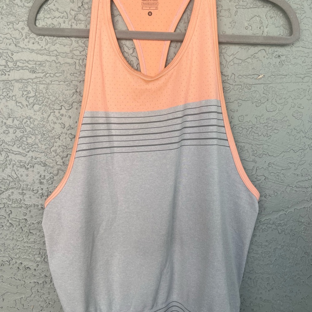 Nike DFK Peach and Gray Tank Top banded bottom